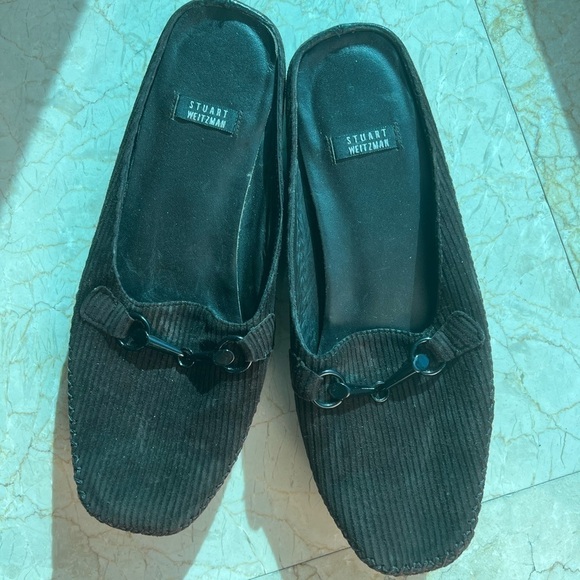Stuart Weitzman Brown Corduroy Mules - Picture 4 of 15